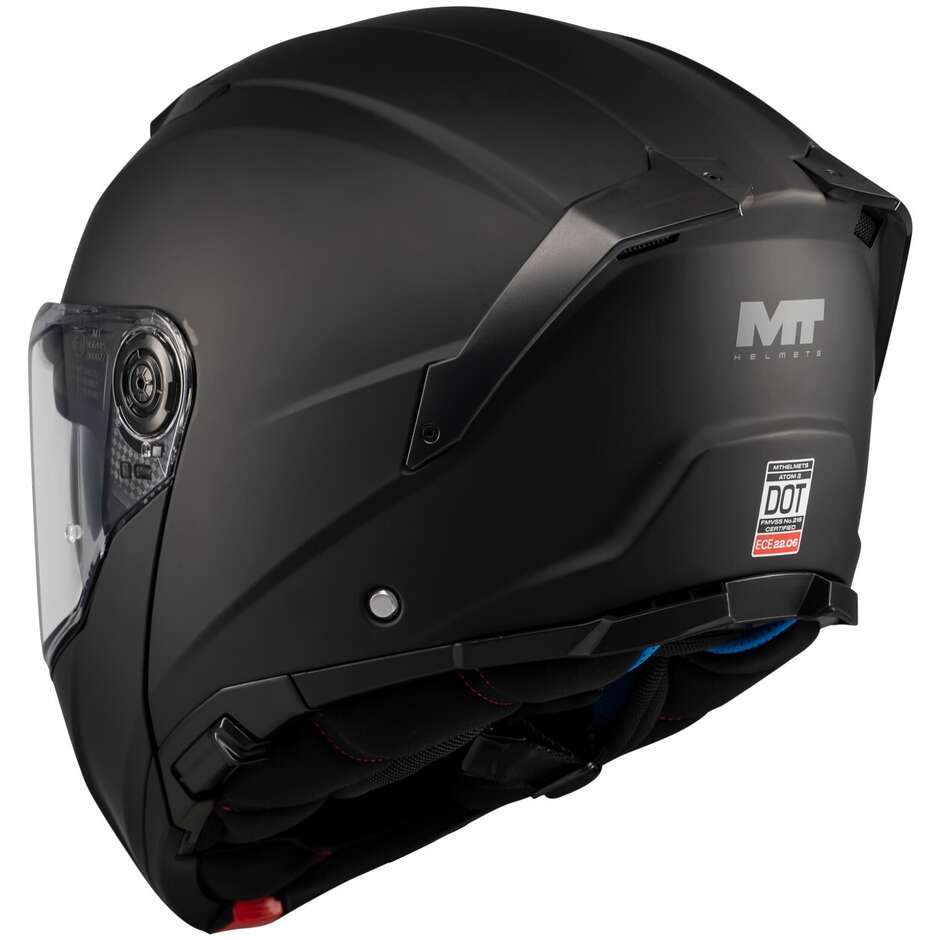 Casque de moto modulable MT Helmets ATOM 2 SV PURE A1 P/J Noir mat