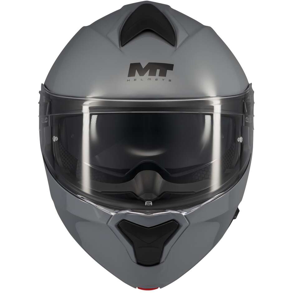 Casque de moto modulable MT Helmets Genesis SV Pure A12, P/J, gris brillant