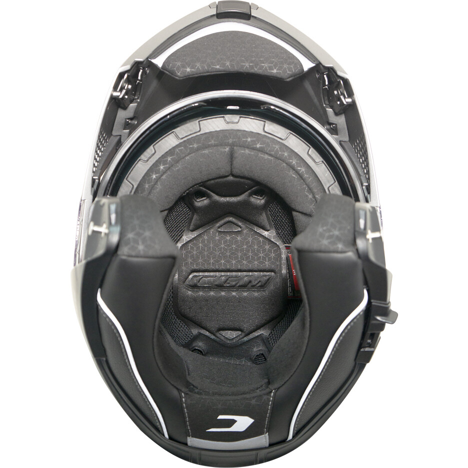 Casque de moto modulable P/J CGM 560S MAD PRO SPORT Bleu carbone Jaune fluorescent