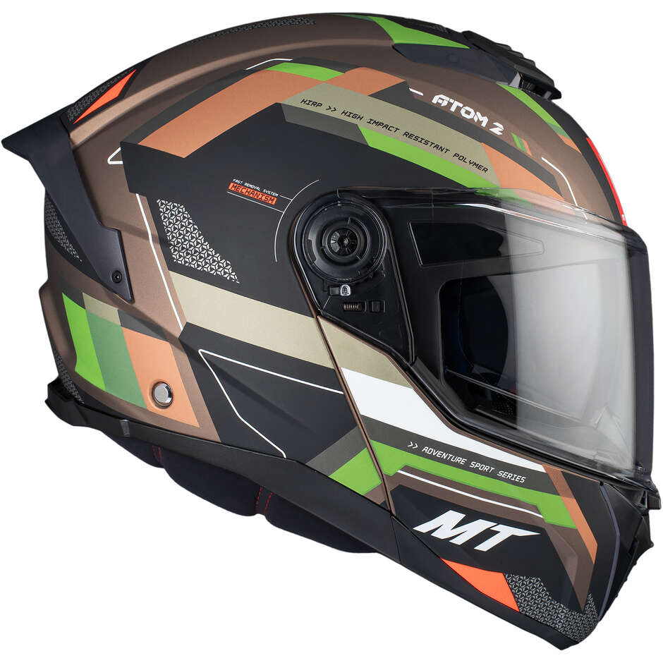Casque de moto modulable P/J Mt Helmets ATOM 2 SV BAST A6 Mat