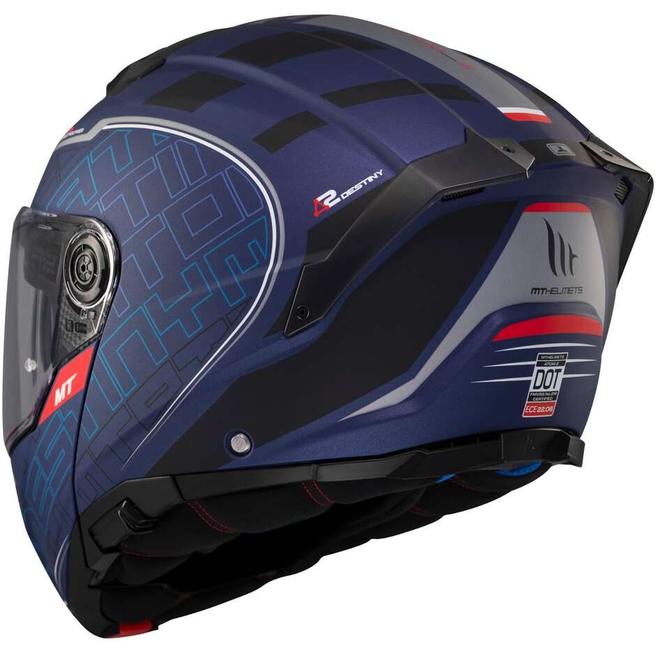 Casque de moto modulable P/J Mt Helmets ATOM 2 SV DESTINY C7 Mat