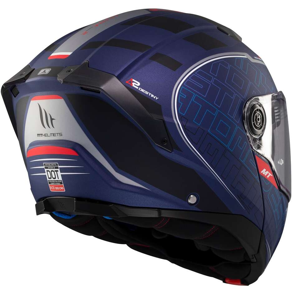 Casque de moto modulable P/J Mt Helmets ATOM 2 SV DESTINY C7 Mat
