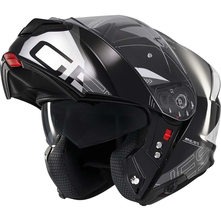 Casque de moto modulable P/J Mt Helmets GENESIS SV ATEMPO B2 Brillant
