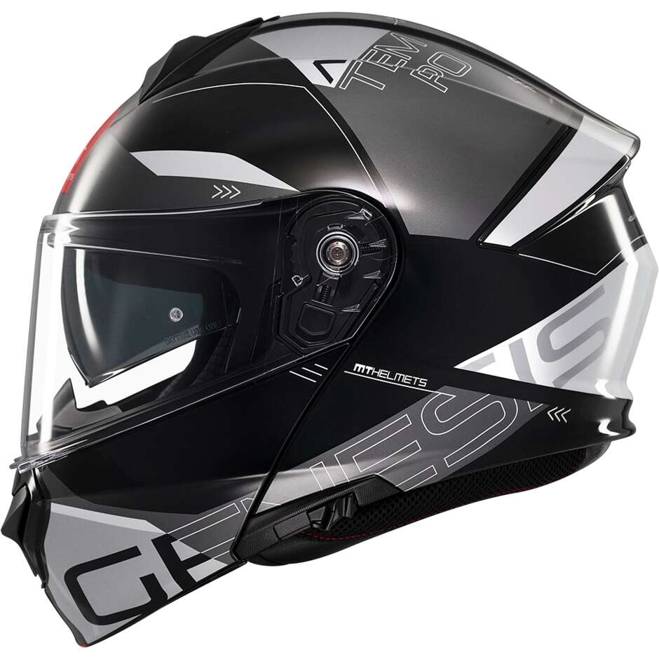Casque de moto modulable P/J Mt Helmets GENESIS SV ATEMPO B2 Brillant