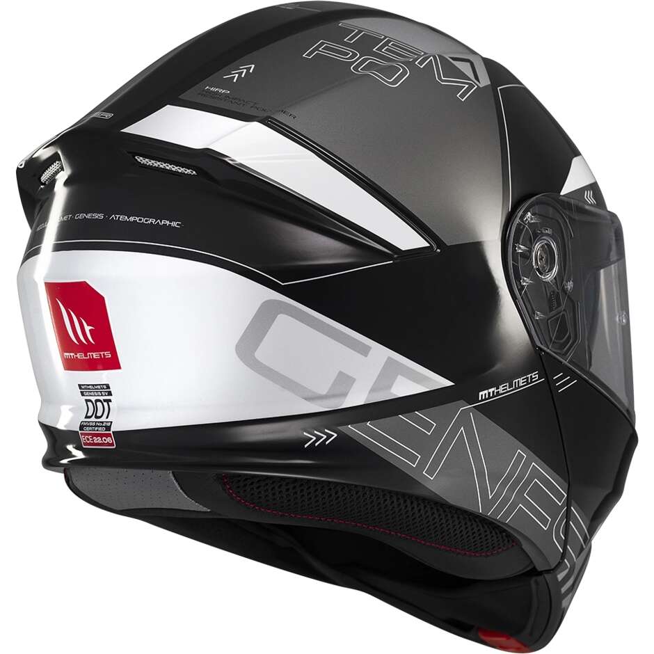 Casque de moto modulable P/J Mt Helmets GENESIS SV ATEMPO B2 Brillant