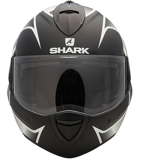 Casque de moto modulable Shark Evoline 3 STARQ mat noir blanc