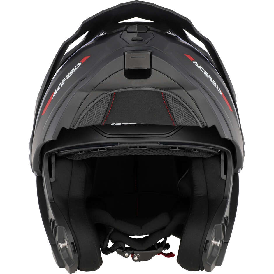 Casque de moto modulaire Acerbis Rider P/J Mono noir mat