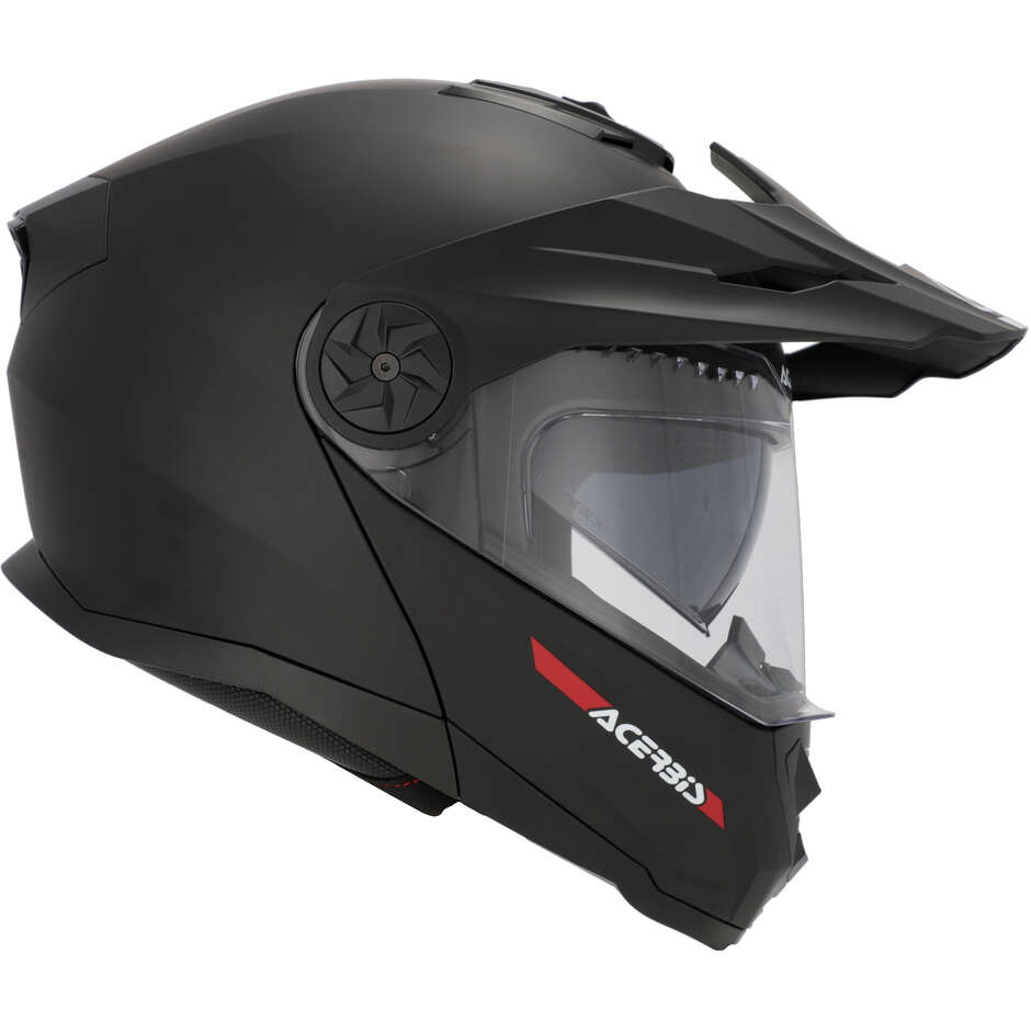 Casque de moto modulaire Acerbis Rider P/J Mono noir mat