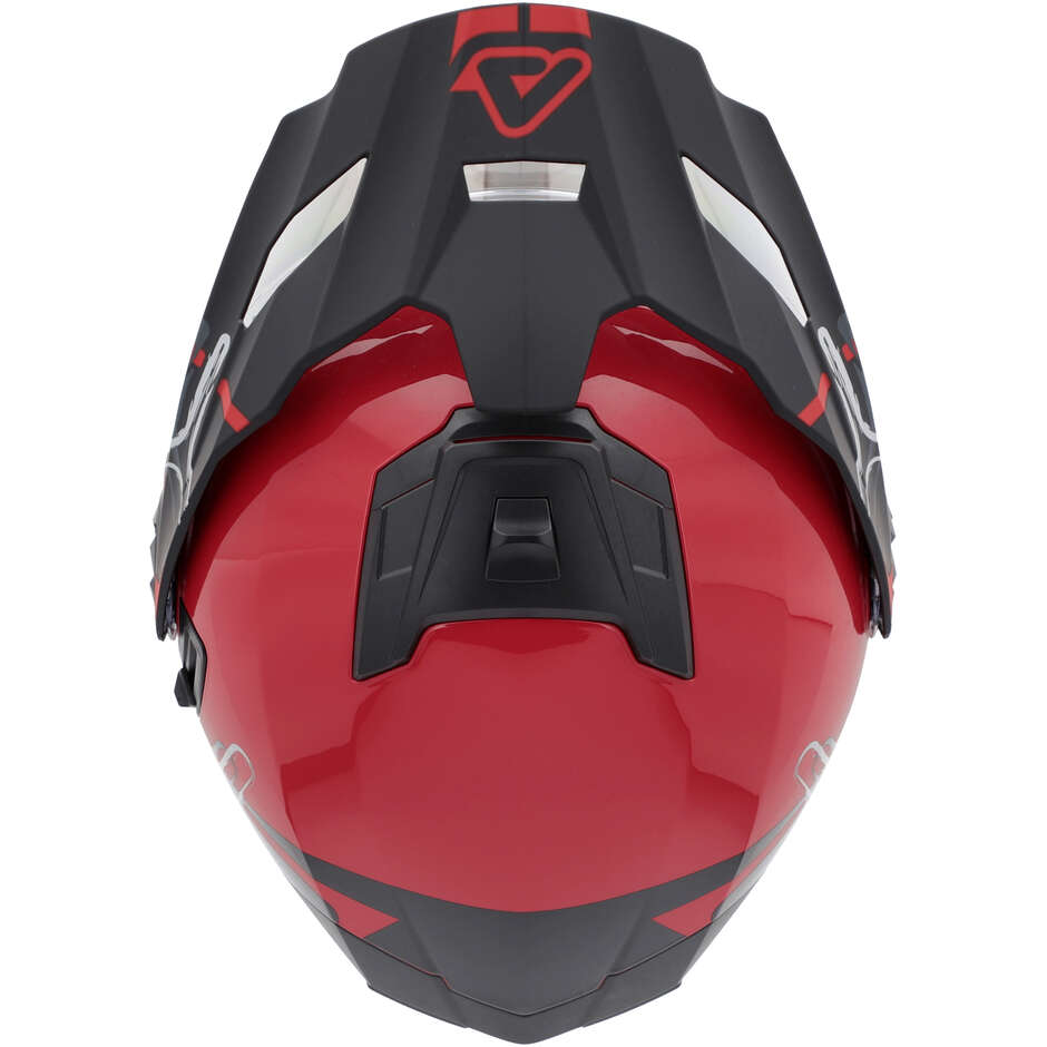 Casque de moto modulaire Acerbis Rider P/J Multi rouge noir