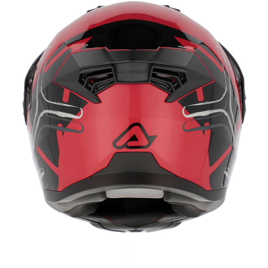 Casque de moto modulaire Acerbis Rider P/J Multi rouge noir