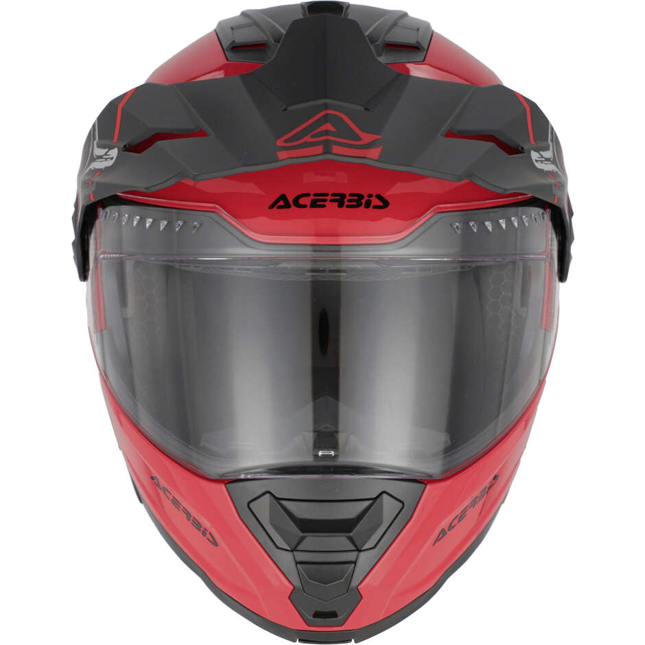 Casque de moto modulaire Acerbis Rider P/J Multi rouge noir