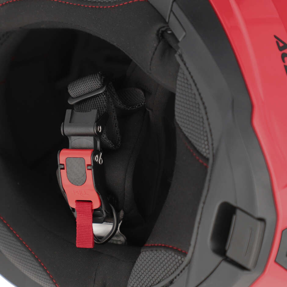 Casque de moto modulaire Acerbis Rider P/J Multi rouge noir