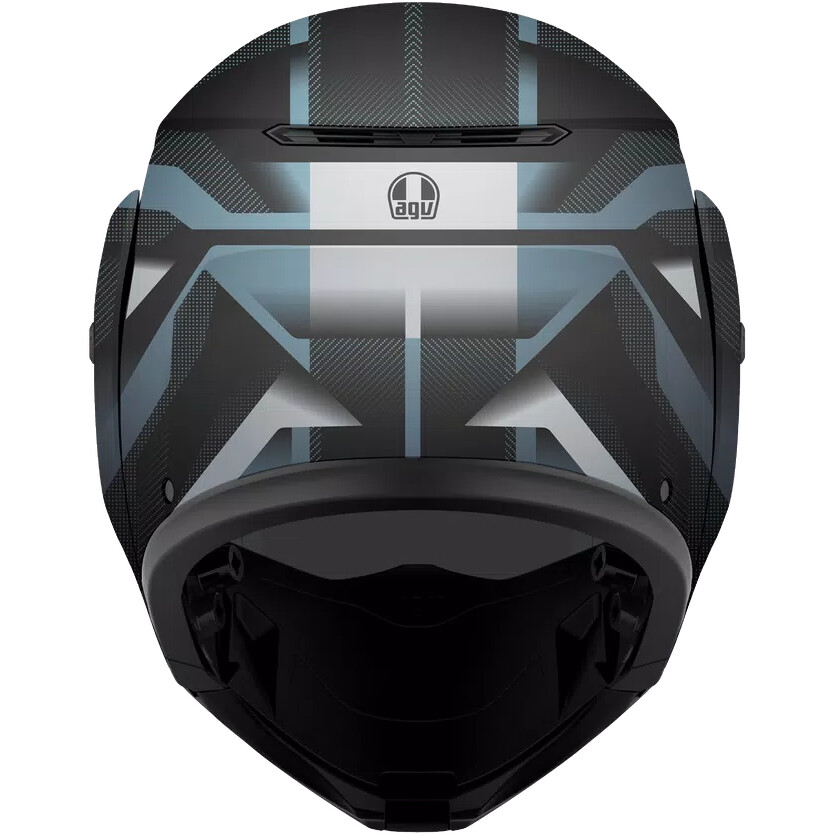 Casque de moto modulaire Agv STREETMODULAR LEDRO P/J Noir mat Bleu poudre
