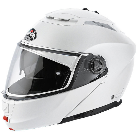 Casque de moto modulaire Airoh Phantom Color Double Visor Double Homologation Glossy White New 2014