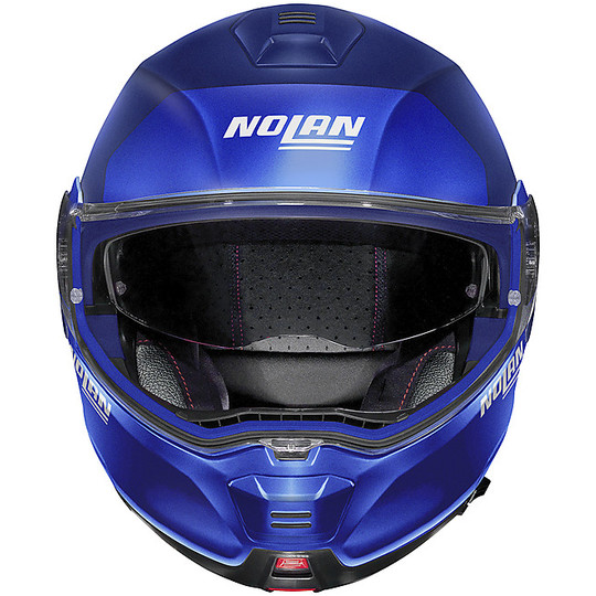 Casque de moto modulaire approuvé P / J Nolan N100.5 Plus DISTINCTIVE N-Com 029 Blue Imperator Matt