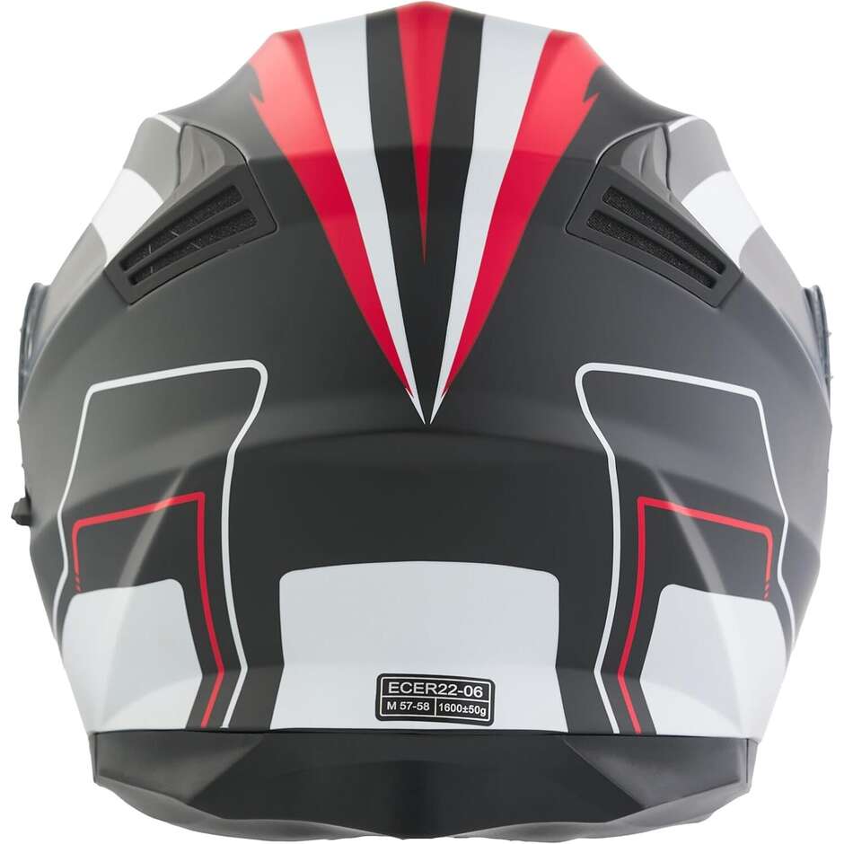 Casque de moto modulaire BHR 836 Flip Up COOL Noir Rouge Blanc