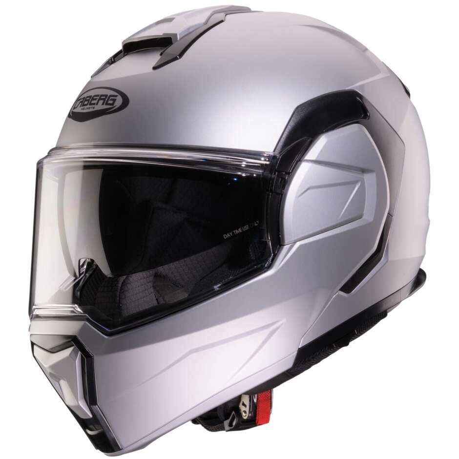 Casque de moto modulaire Caberg TRIP P/J argent mat