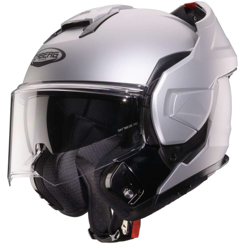 Casque de moto modulaire Caberg TRIP P/J argent mat