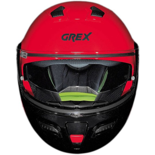 Casque de moto modulaire Grex G9.1 Evolve Couplè N-COM Corsa Rouge