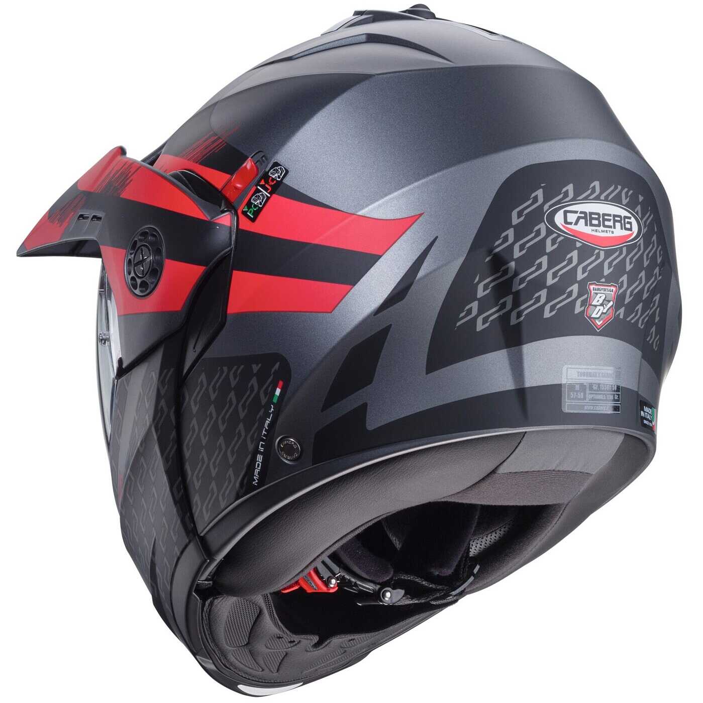 Casque Moto Modulaire Homologué P/J Caberg DUKE EVO MOVE Gris Mat Noir  Jaune Fluo Vente en Ligne 