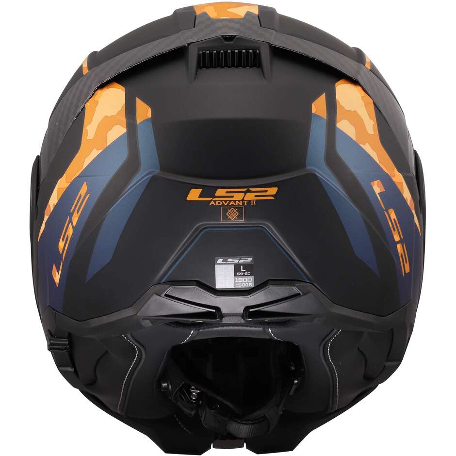 Casque de moto modulaire LS2 FF910 ADVANT II GLIDE P/J Noir Orange