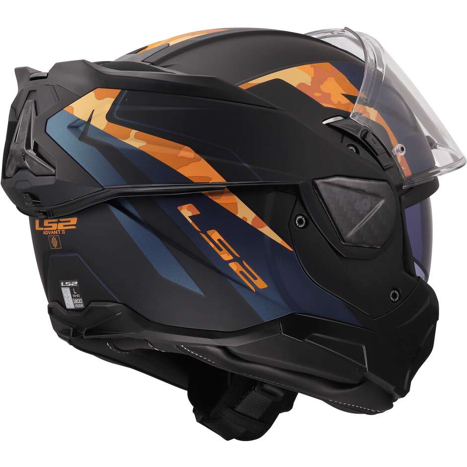 Casque de moto modulaire LS2 FF910 ADVANT II GLIDE P/J Noir Orange