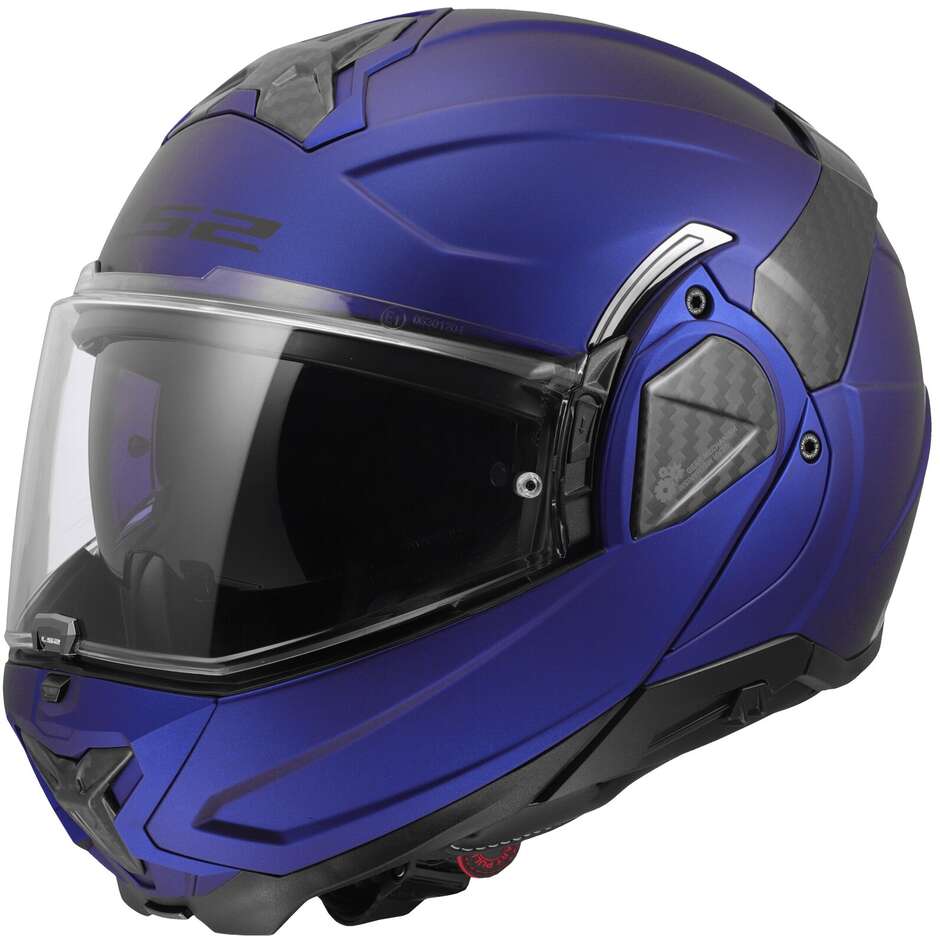Casque de moto modulaire LS2 FF910 ADVANT II SOLID P/J bleu marine mat