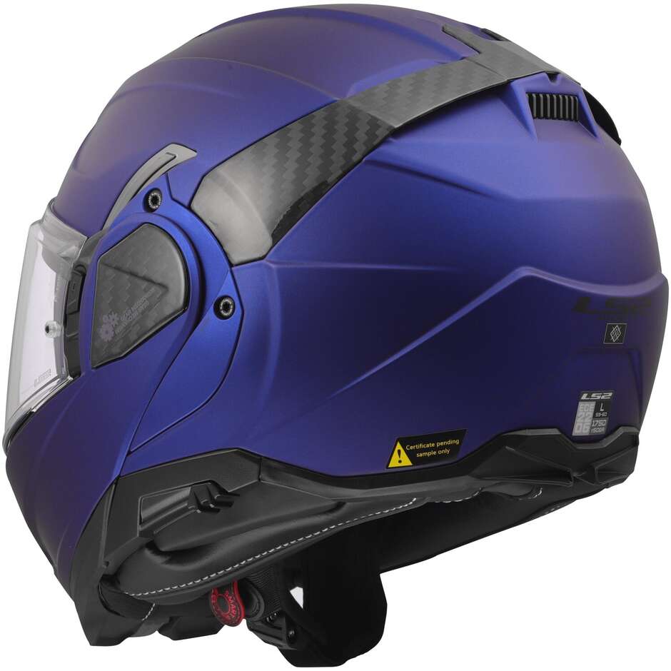 Casque de moto modulaire LS2 FF910 ADVANT II SOLID P/J bleu marine mat