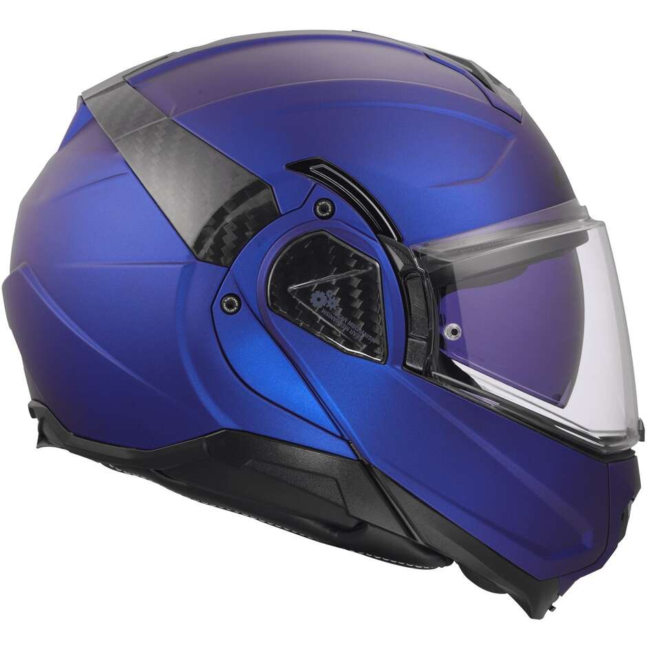 Casque de moto modulaire LS2 FF910 ADVANT II SOLID P/J bleu marine mat