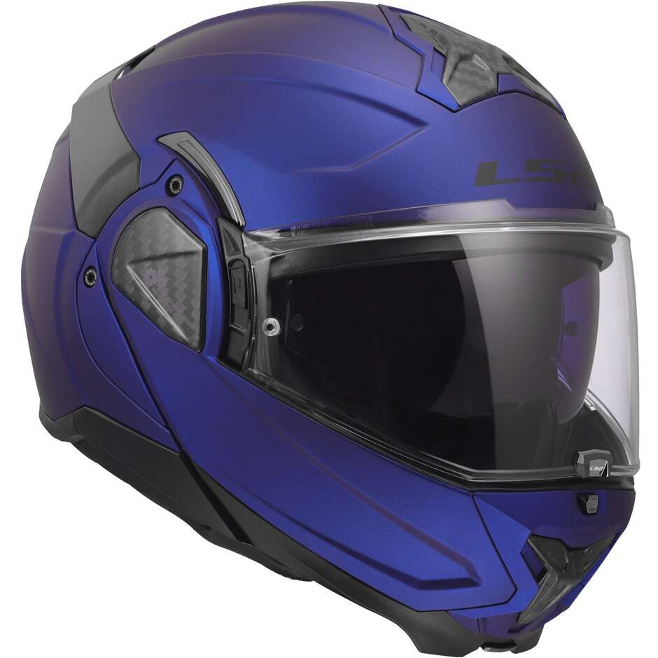 Casque de moto modulaire LS2 FF910 ADVANT II SOLID P/J bleu marine mat