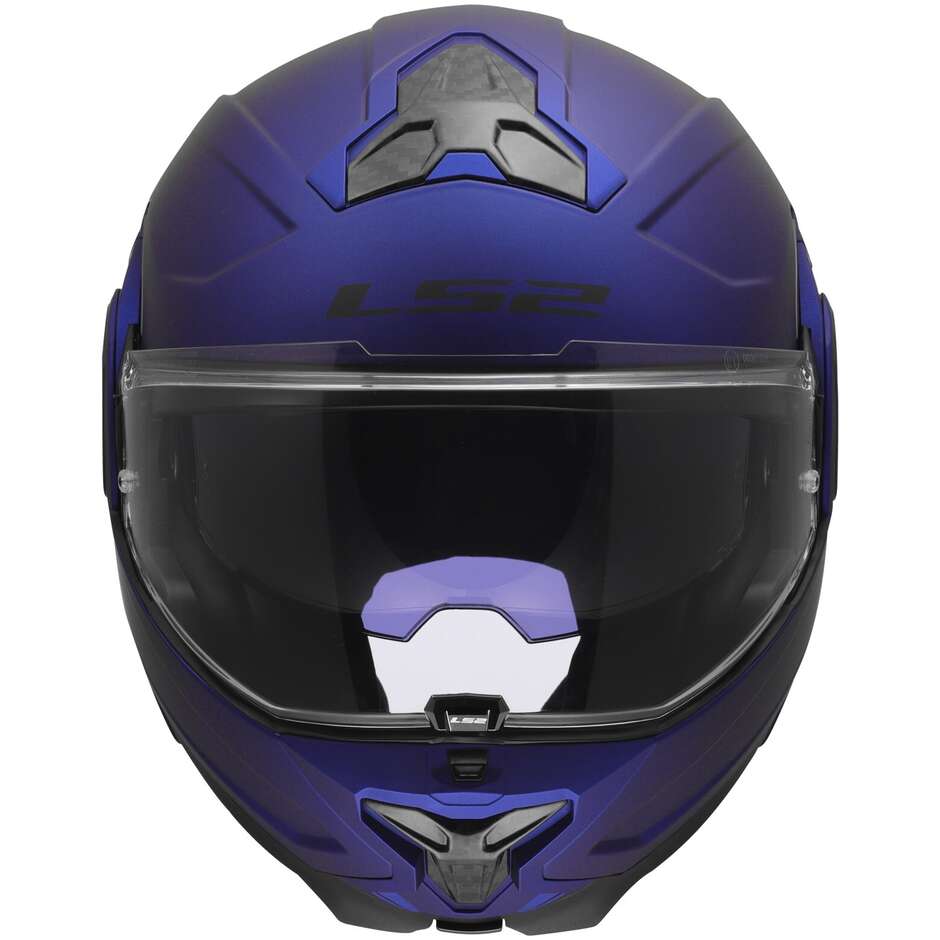 Casque de moto modulaire LS2 FF910 ADVANT II SOLID P/J bleu marine mat