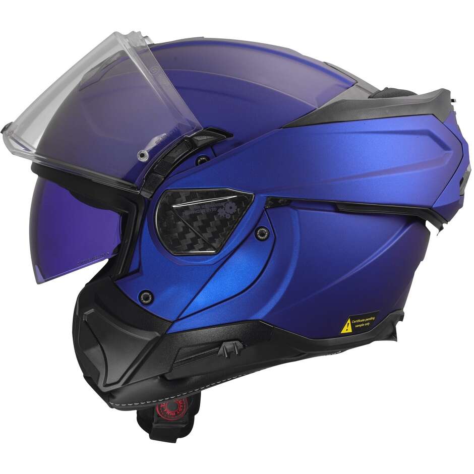 Casque de moto modulaire LS2 FF910 ADVANT II SOLID P/J bleu marine mat
