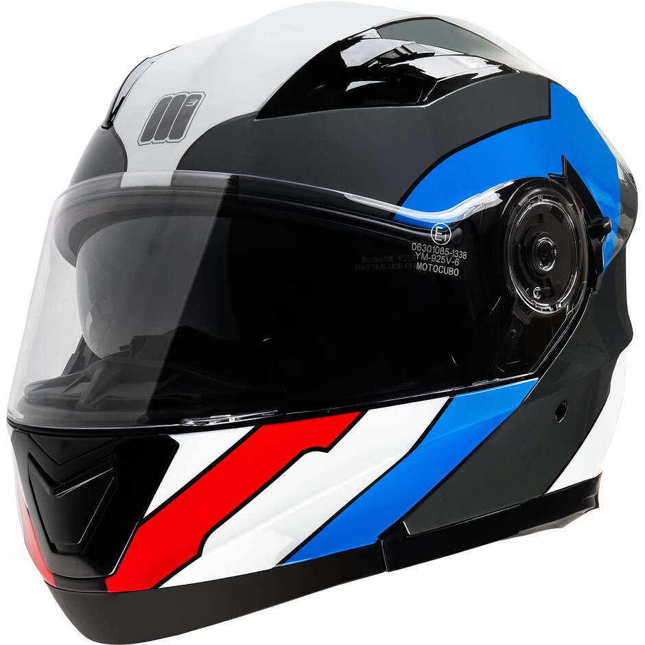 Casque de moto modulaire Motocubo 926 FLIP CUBE EVO blanc (22.06)