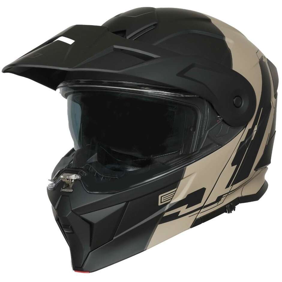 Casque de moto modulaire ORIGINE ADVENTURE CYBORG, noir sable