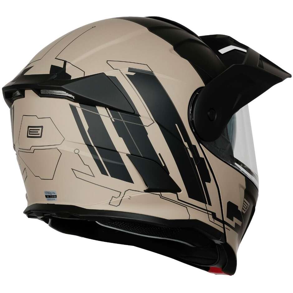 Casque de moto modulaire ORIGINE ADVENTURE CYBORG, noir sable