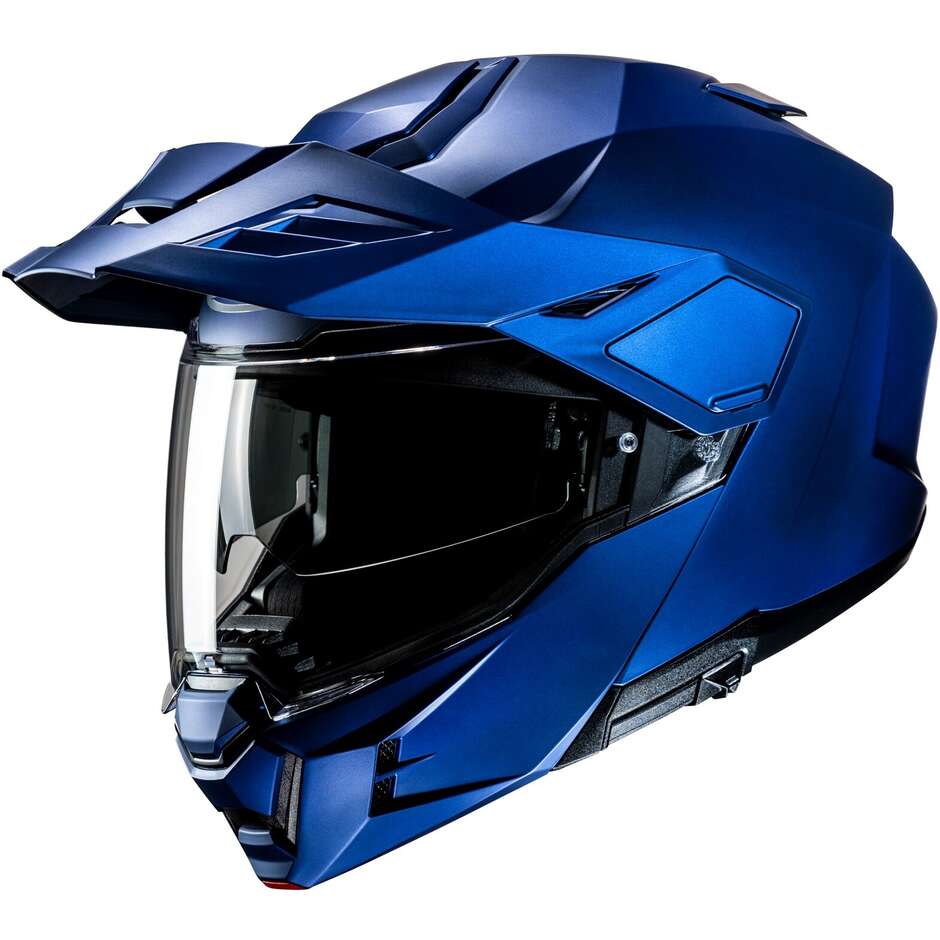 Casque de moto modulaire P/J Hjc i80 semi plat bleu métallisé