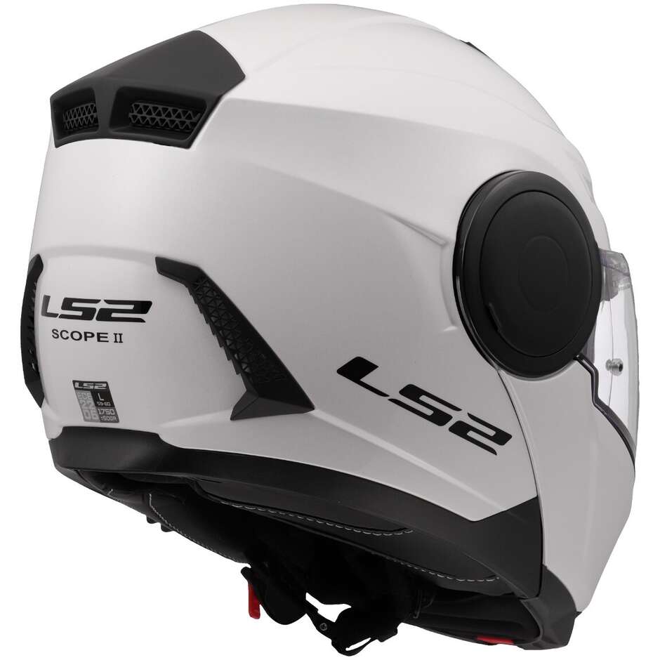Casque de moto modulaire P/J LS2 FF902 SCOPE II SOLID Blanc brillant