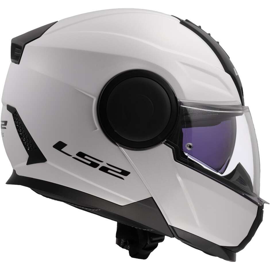 Casque de moto modulaire P/J LS2 FF902 SCOPE II SOLID Blanc brillant