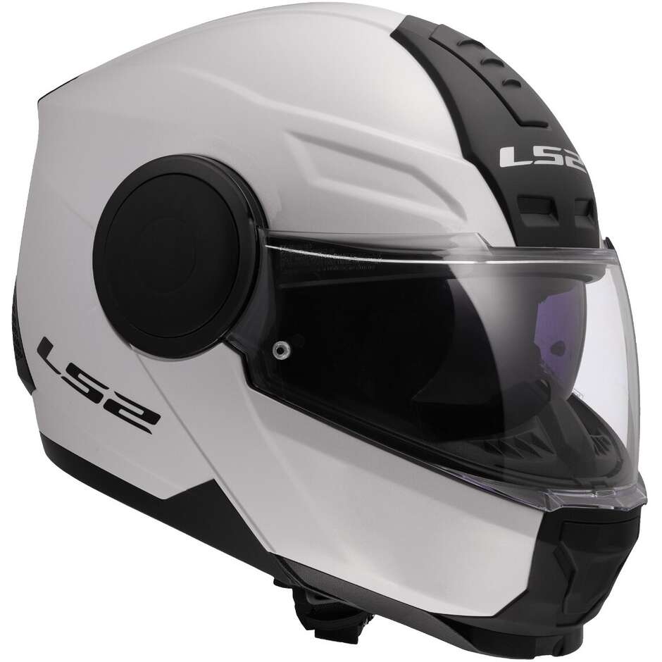 Casque de moto modulaire P/J LS2 FF902 SCOPE II SOLID Blanc brillant