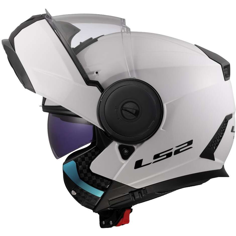 Casque de moto modulaire P/J LS2 FF902 SCOPE II SOLID Blanc brillant
