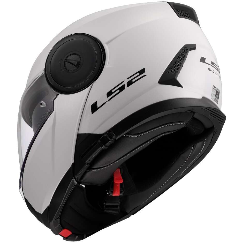 Casque de moto modulaire P/J LS2 FF902 SCOPE II SOLID Blanc brillant