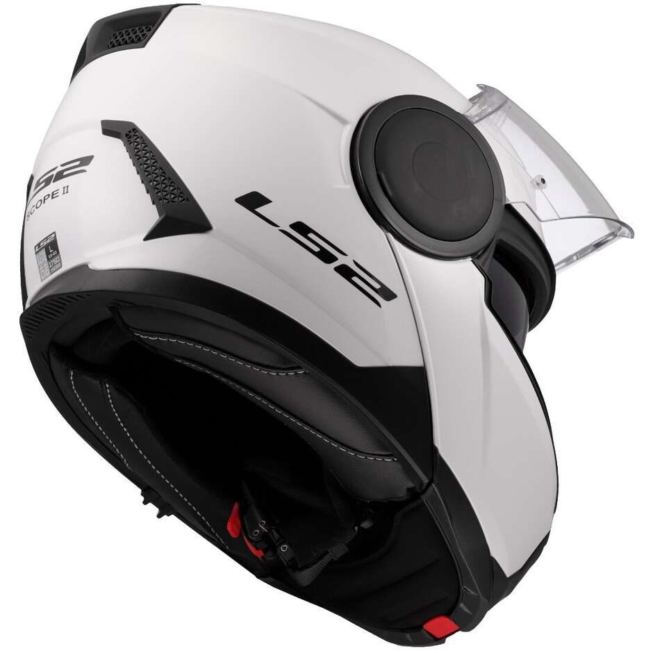 Casque de moto modulaire P/J LS2 FF902 SCOPE II SOLID Blanc brillant