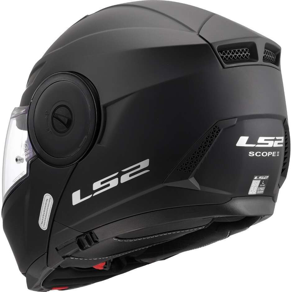 Casque de moto modulaire P/J LS2 FF902 SCOPE II SOLID Noir mat