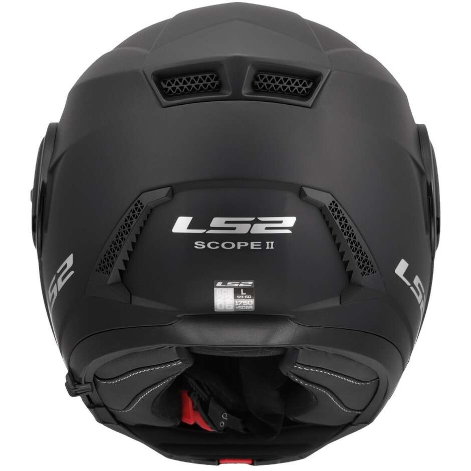 Casque de moto modulaire P/J LS2 FF902 SCOPE II SOLID Noir mat
