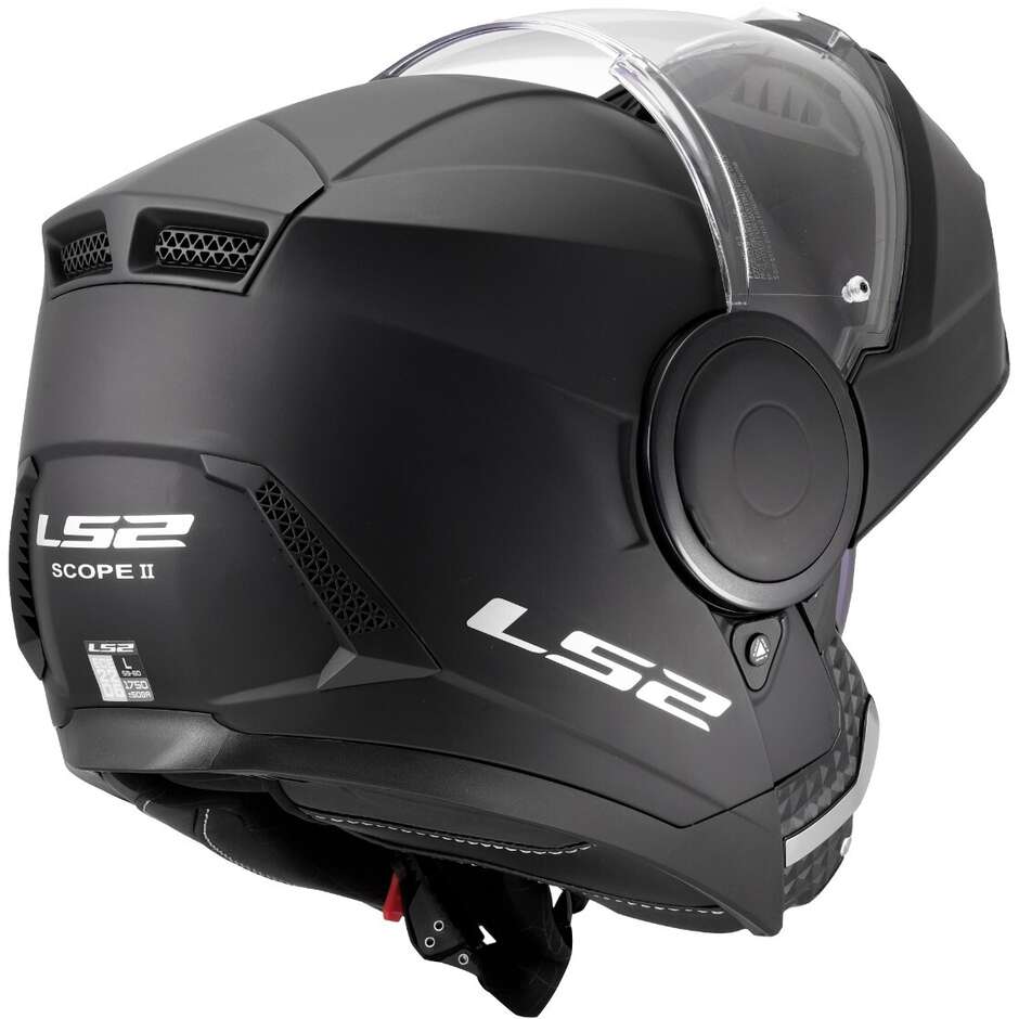 Casque de moto modulaire P/J LS2 FF902 SCOPE II SOLID Noir mat