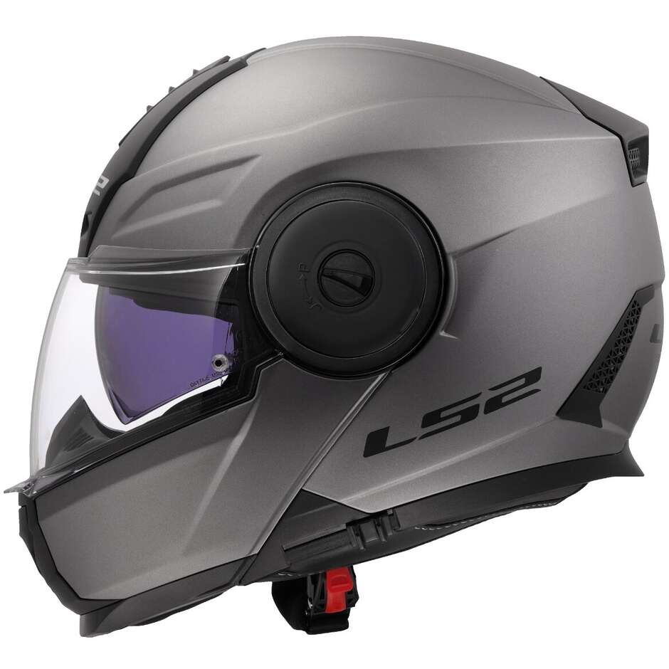 Casque de moto modulaire P/J LS2 FF902 SCOPE II SOLID Titane Mat