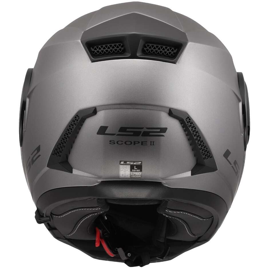 Casque de moto modulaire P/J LS2 FF902 SCOPE II SOLID Titane Mat