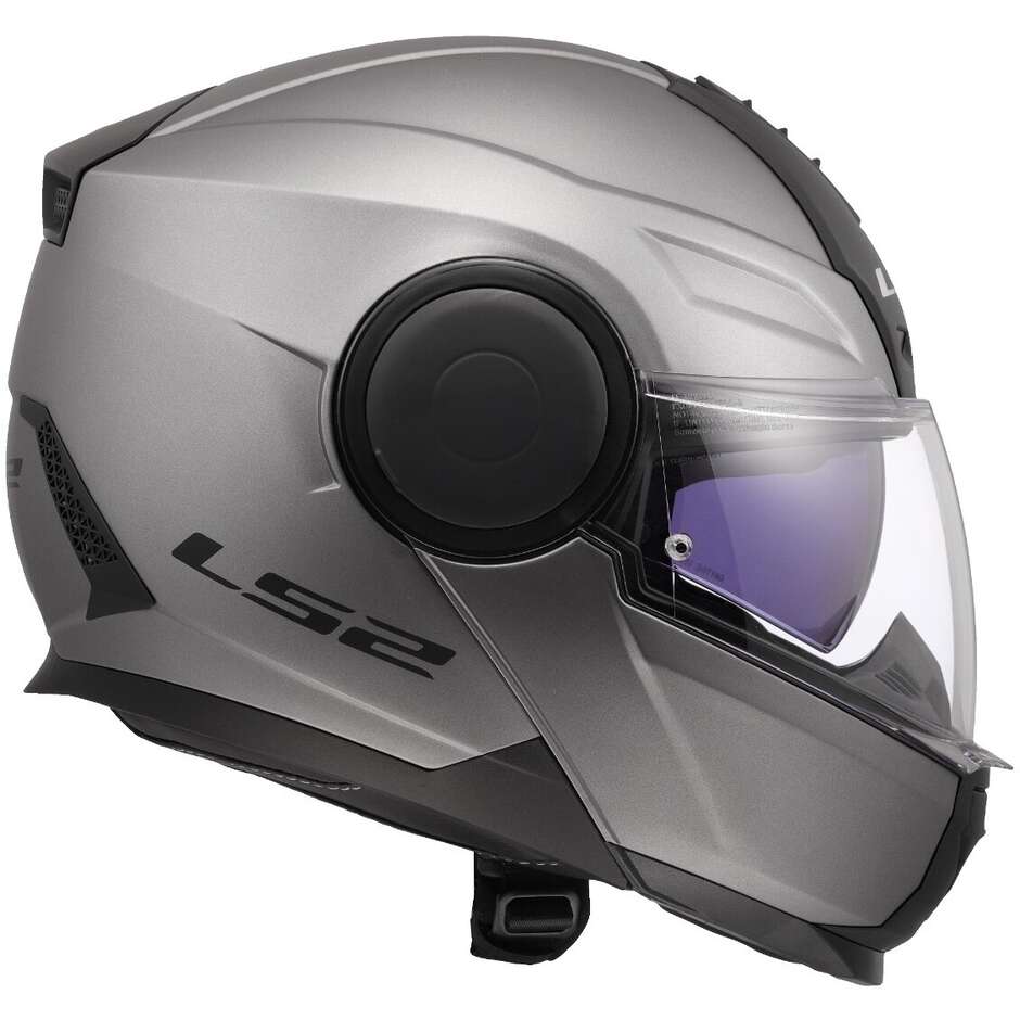 Casque de moto modulaire P/J LS2 FF902 SCOPE II SOLID Titane Mat