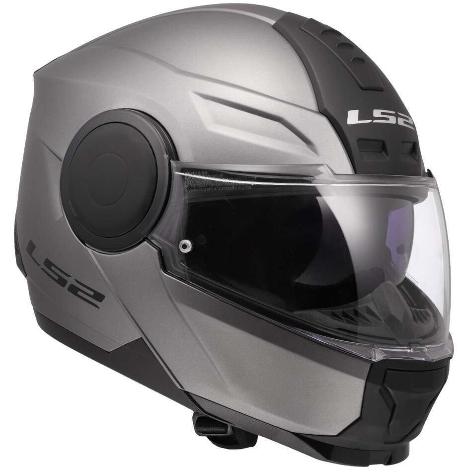 Casque de moto modulaire P/J LS2 FF902 SCOPE II SOLID Titane Mat