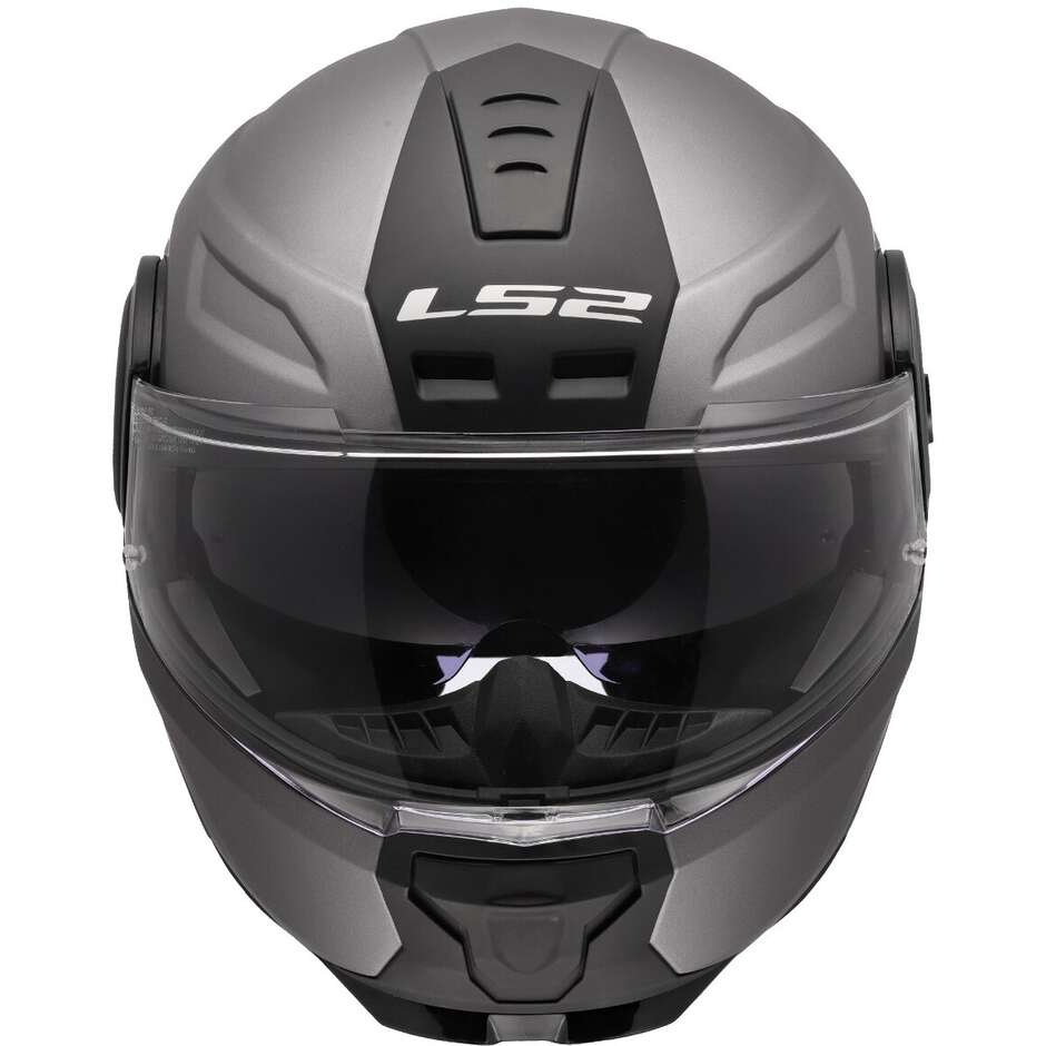 Casque de moto modulaire P/J LS2 FF902 SCOPE II SOLID Titane Mat